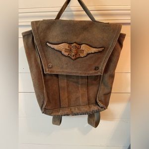 Harley Davidson canvas backpack.